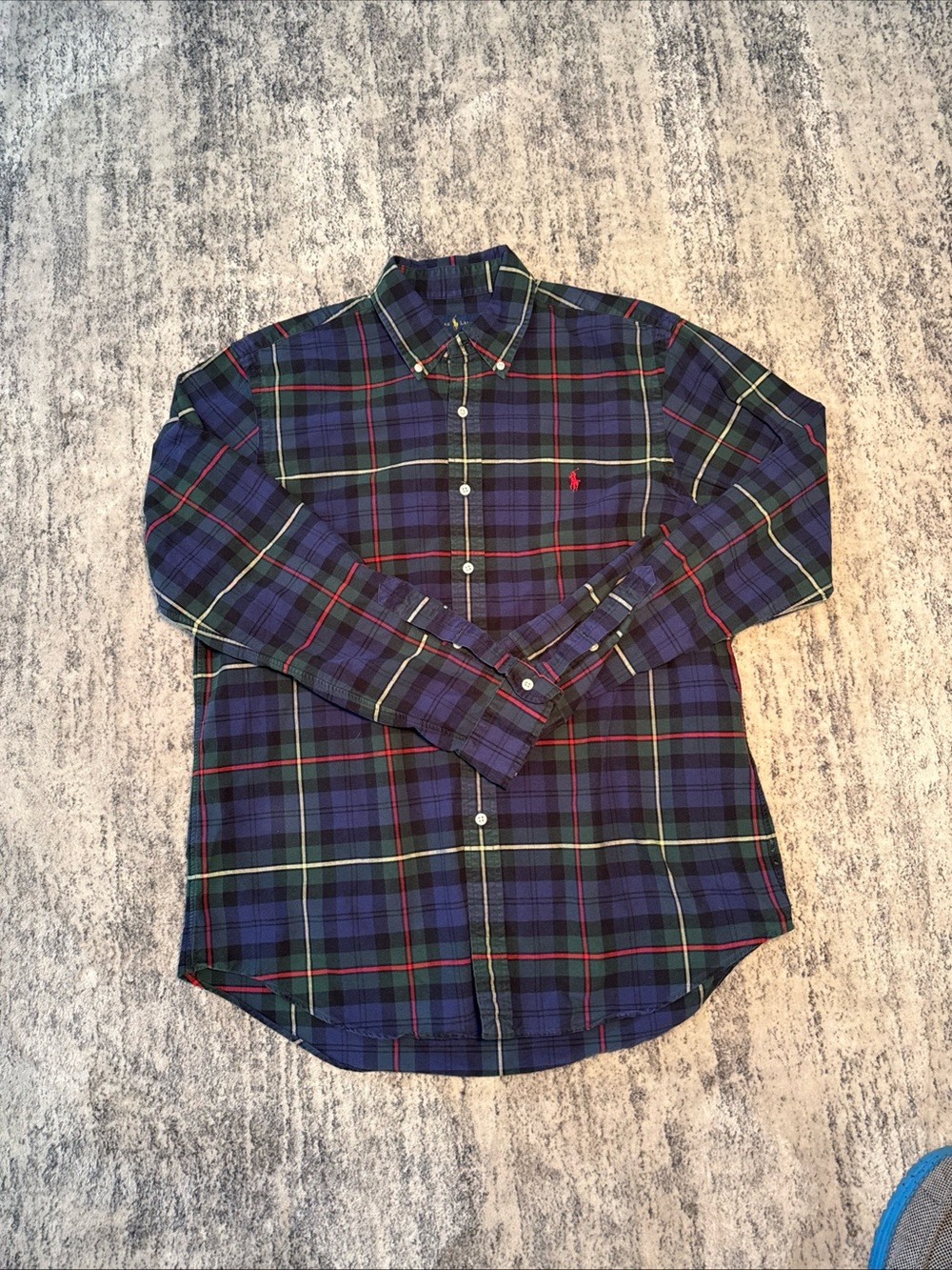 Ralph Lauren Blue Plaid Button-Down Shirt